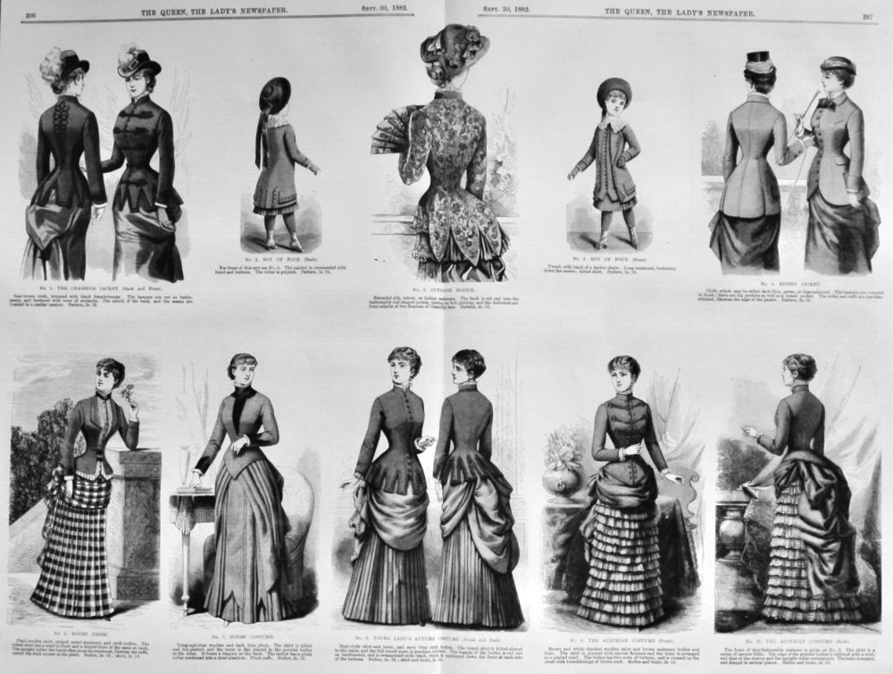 Fashion Illustrations.  September 30th, 1882.