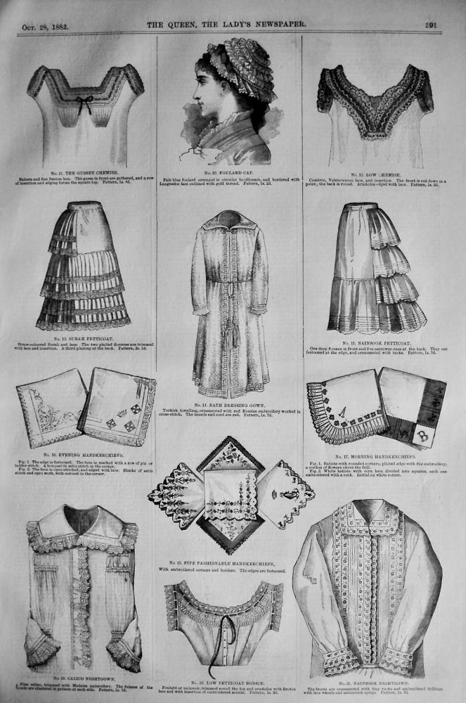 Fashion Illustrations. October 28th, 1882.