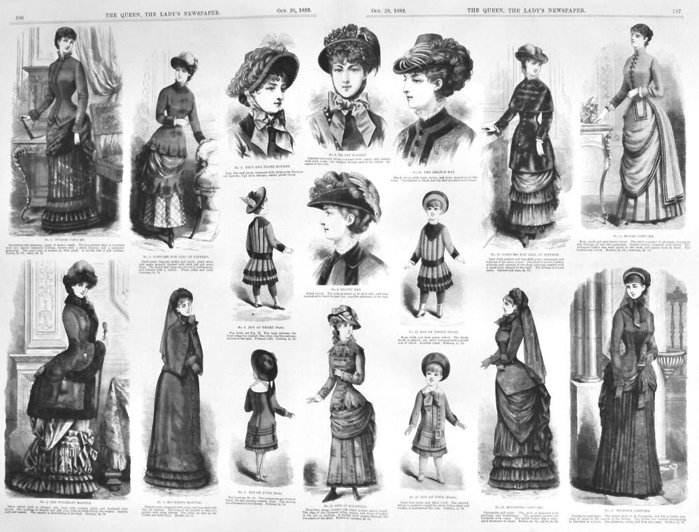 Fashion Illustrations.  October 28th, 1882.
