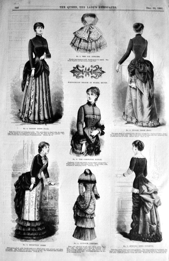 Fashion Illustrations.  December 30th, 1882.