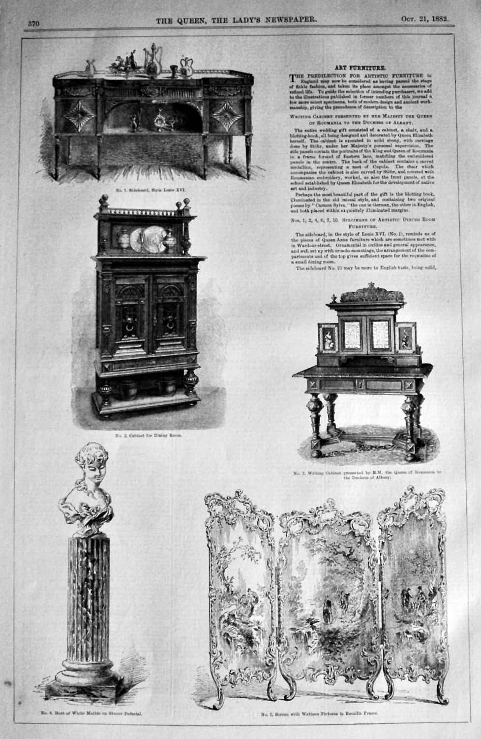 Art Furniture.  1882.