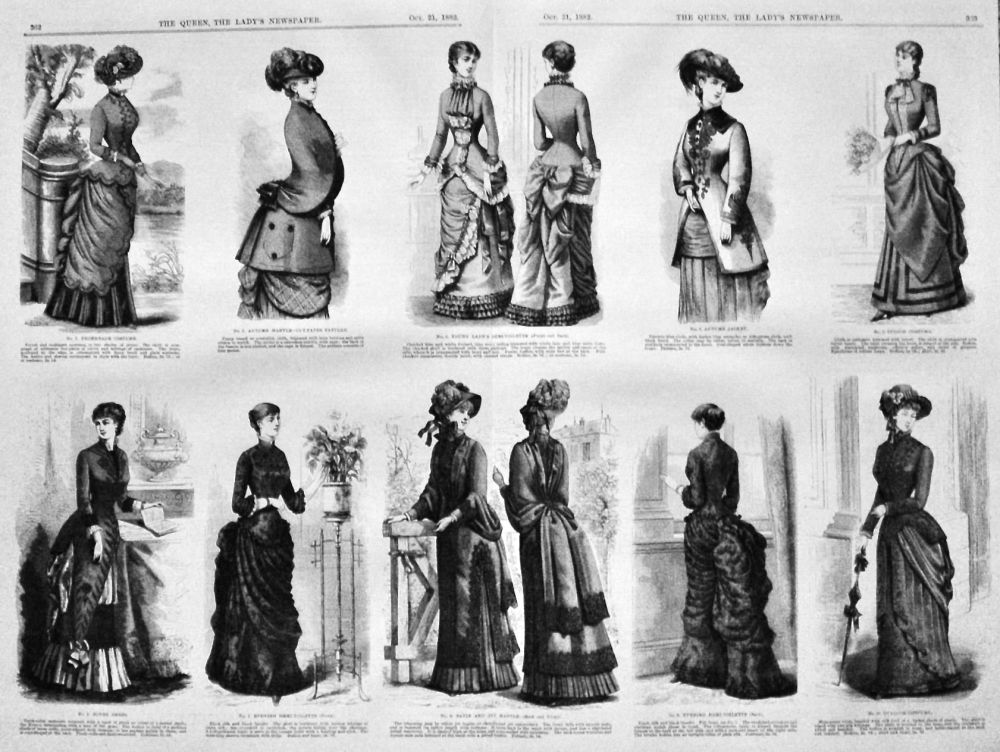 Fashion Illustrations.  October 21st, 1882.