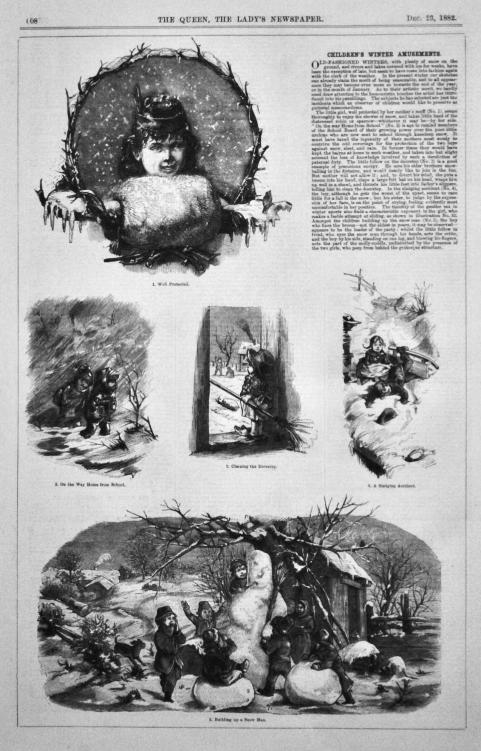 Children's Winter Amusements.  1882.
