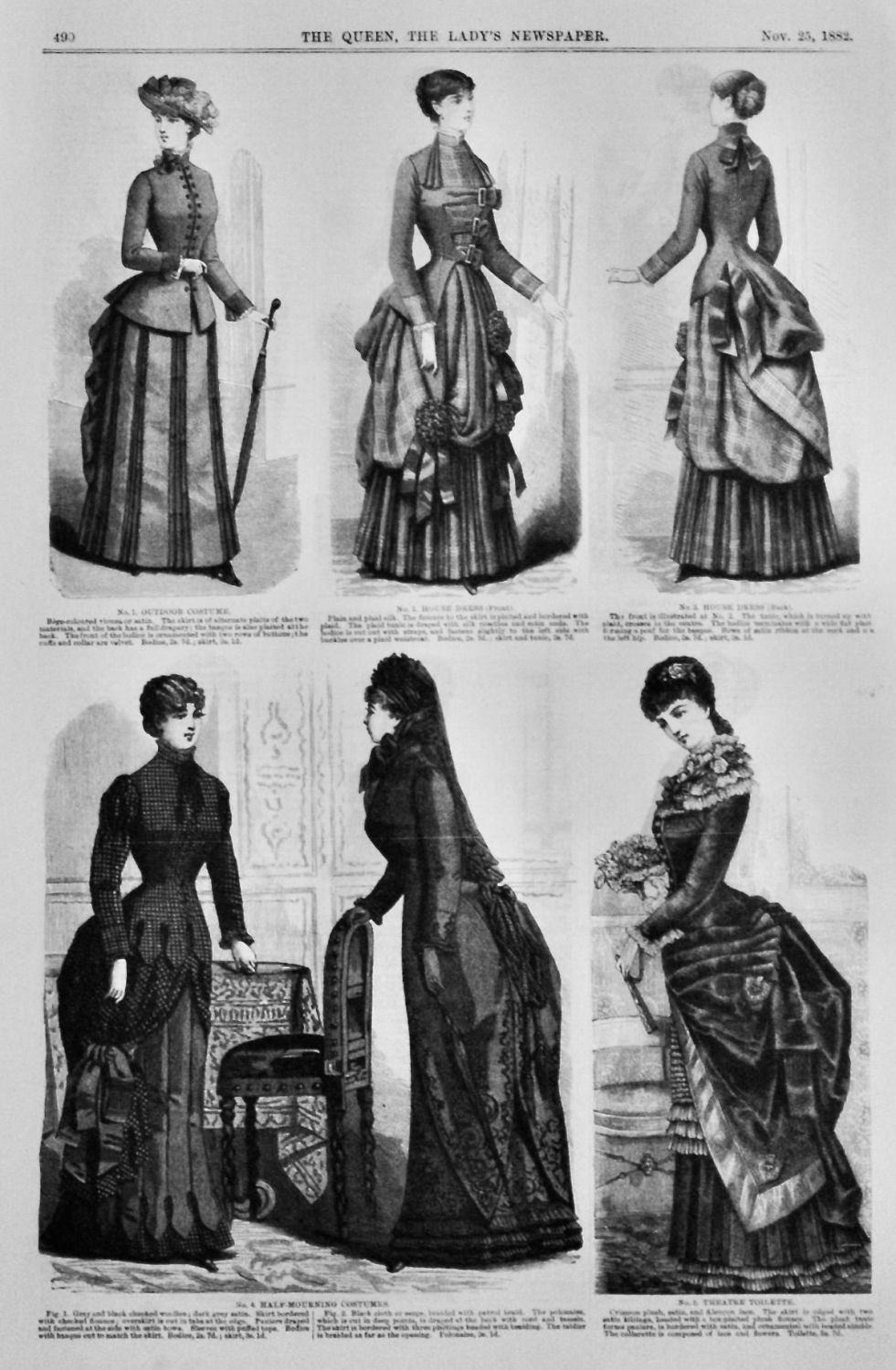 Fashion Illustrations. November 25th, 1882.