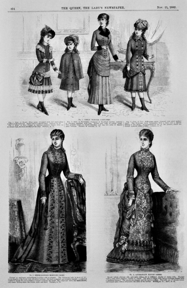 Fashion Illustrations.  November 25th, 1882.