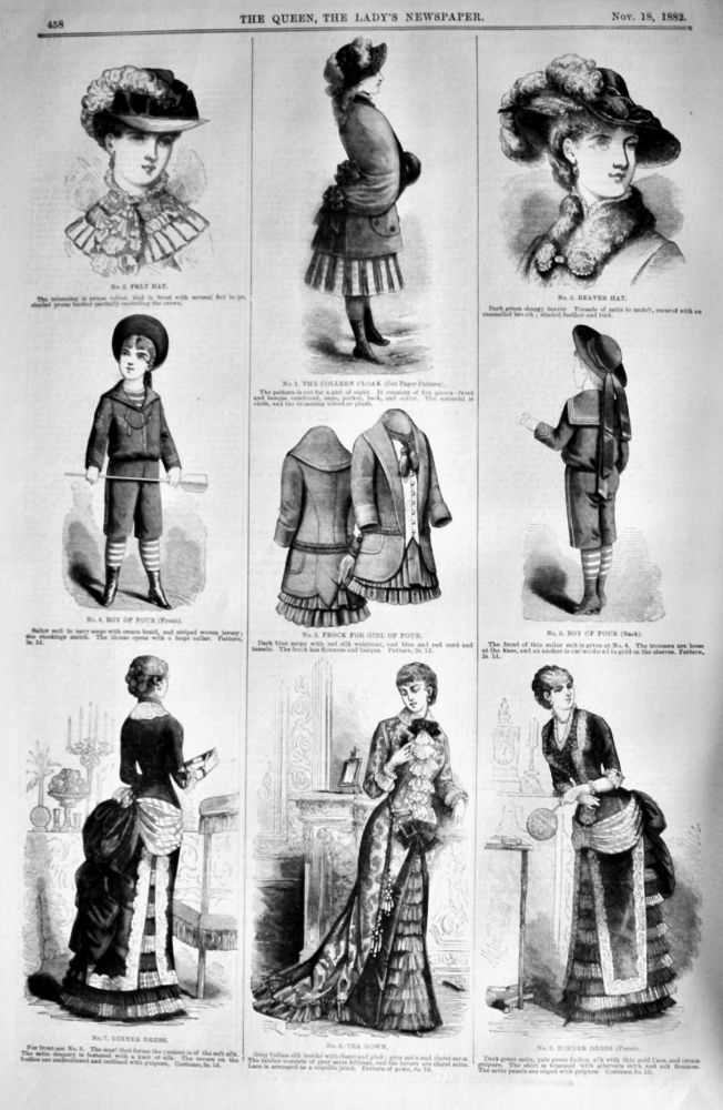 Fashion Illustrations.  November 18th, 1882.