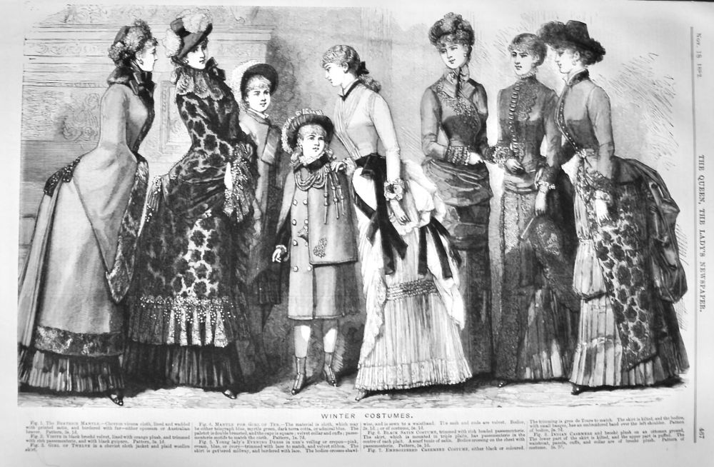 Winter Costumes.  1882.