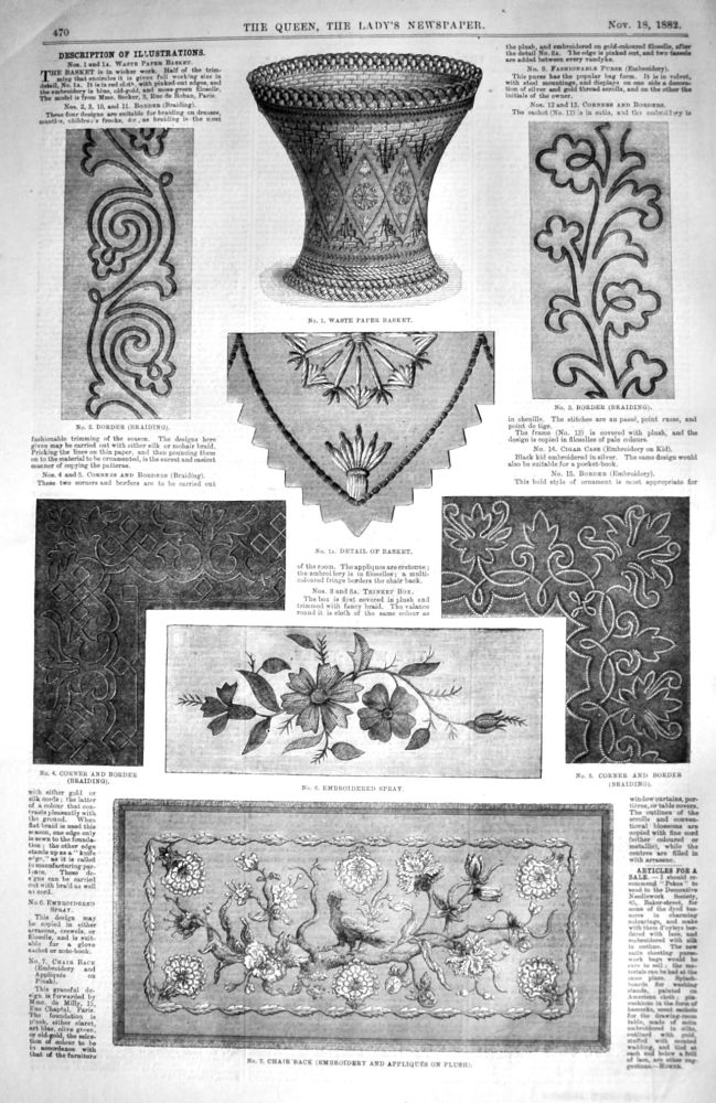 Fashion Illustrations.  November 26th, 1882.
