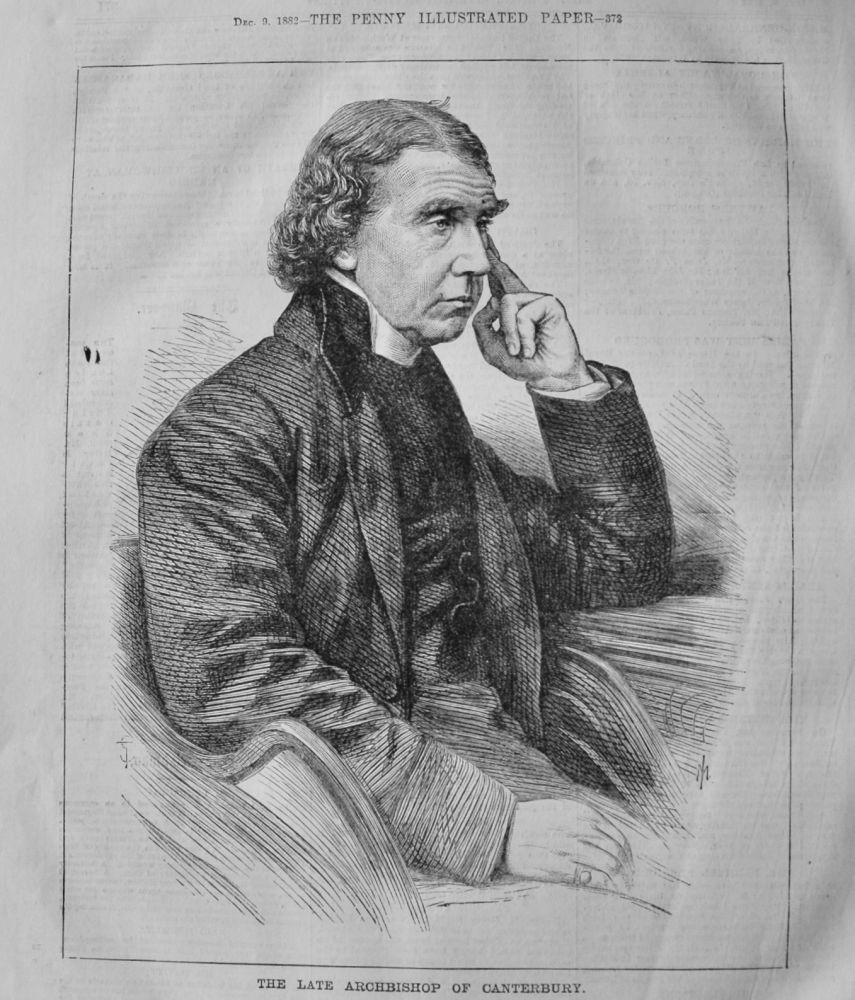 The Late Archbishop of Canterbury, (Archibald Campbell Tait).  1882.