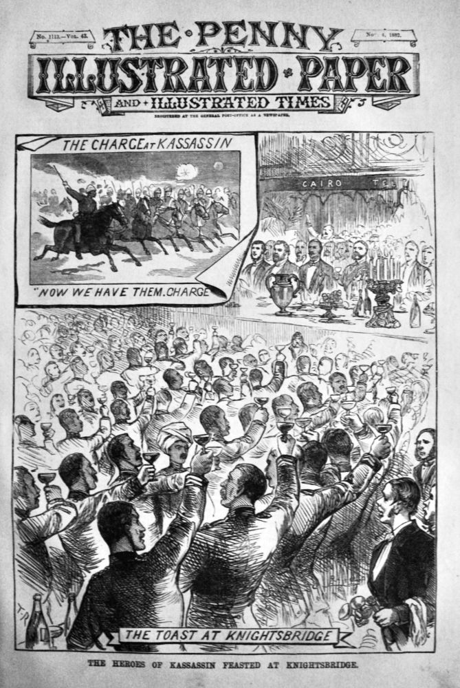 The Heroes of Kassassin Feasted at Knightsbridge.  1882.