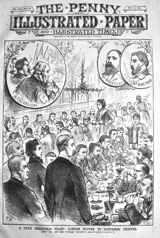A True Christmas Feast :  London Supper to Reformed Thieves.  1882.
