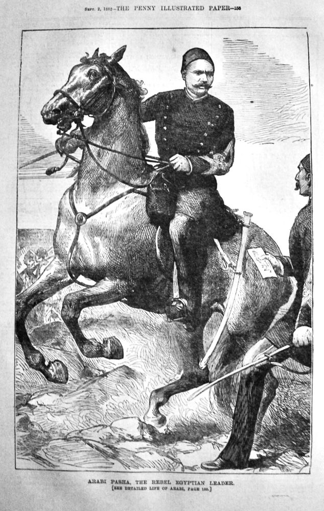 Arabi Pasha, the Rebel Egyptian Leader.  1882.