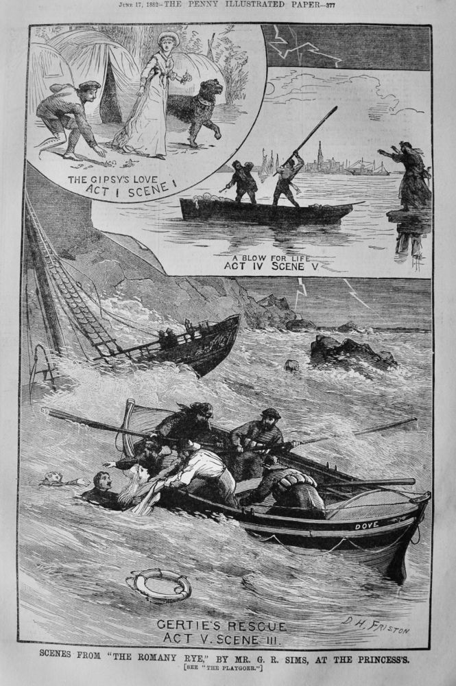 Scenes from "The Romany Rye," by Mr. G. R. Sims, at the Princess's.  1882.