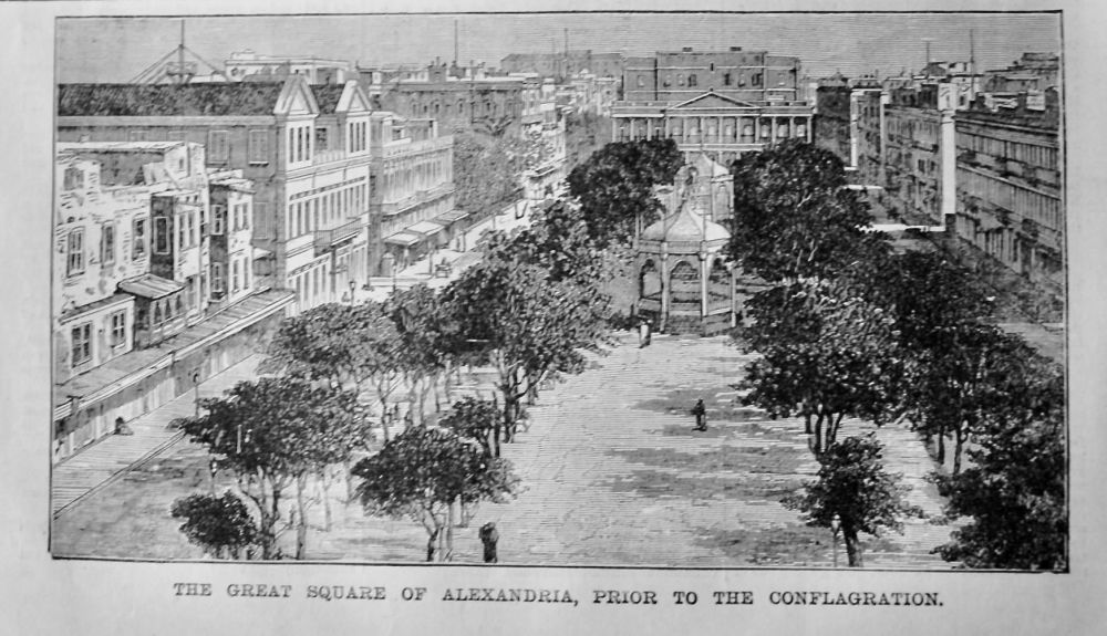The Great Square of Alexandria, Prior to the Conflagration.  1882.