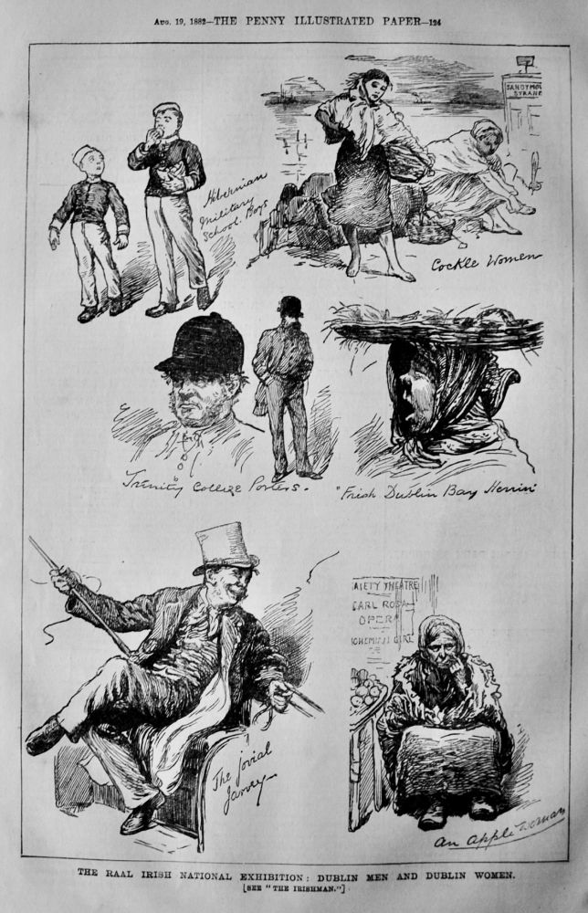 The Raal National Exhibition  :  Dublin Man and Dublin Women.  1882.