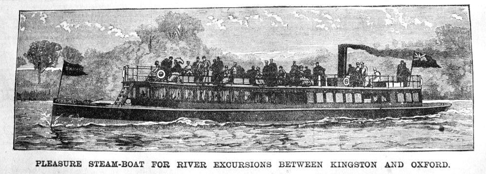 Pleasure Steam-Boat for River Excursions between Kingston and Oxford.  1882.