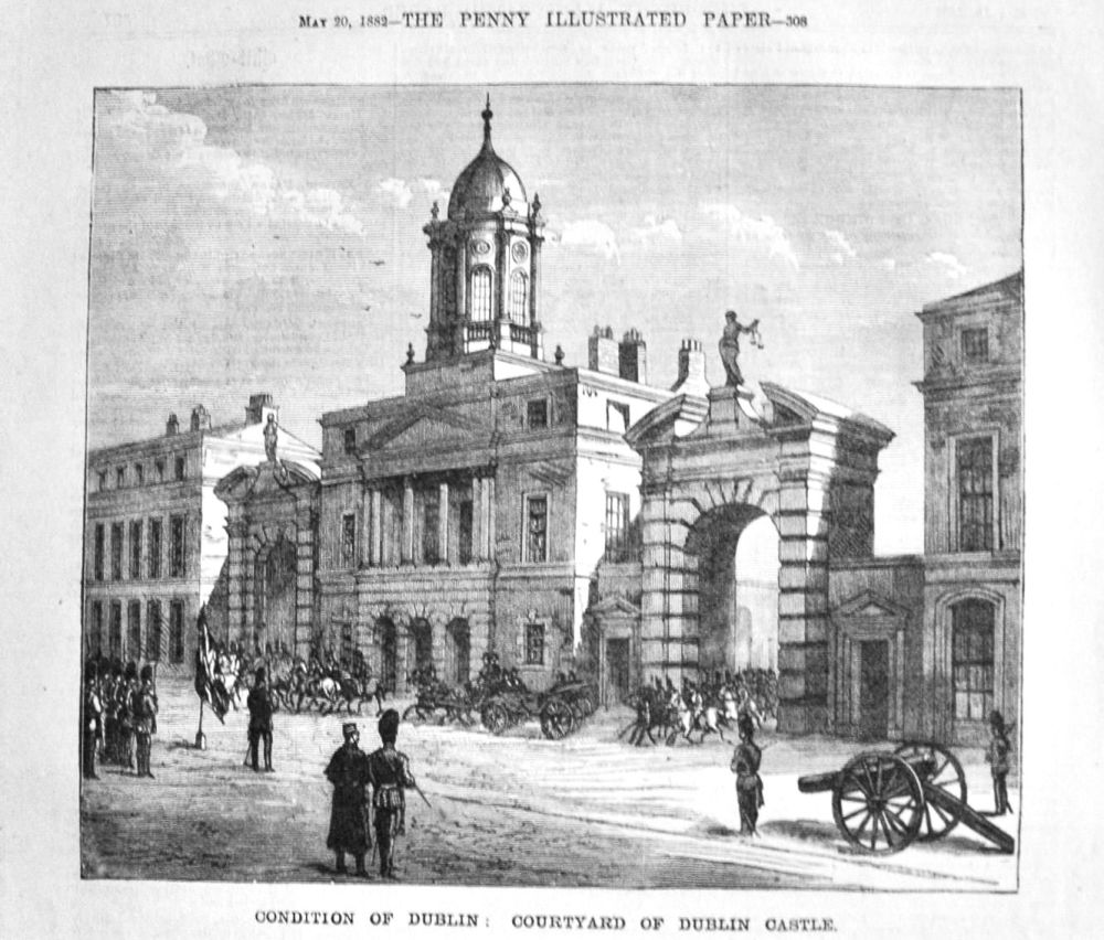 Condition of Dublin :  Courtyard of Dublin Castle.  1882.