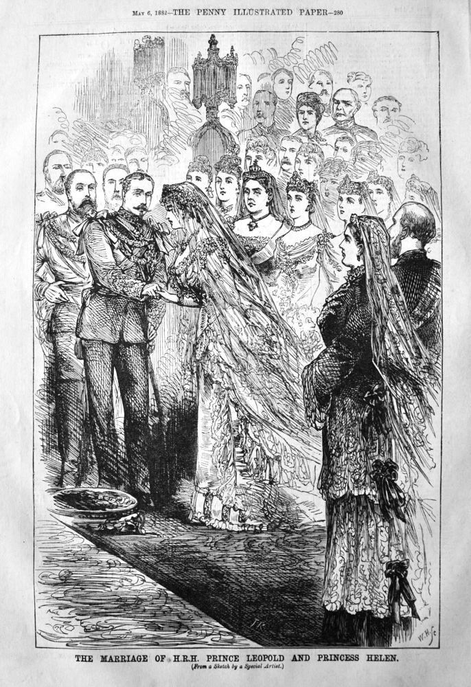 The Marriage of H.R.H. Prince Leopold and Princess Helen.  1882.