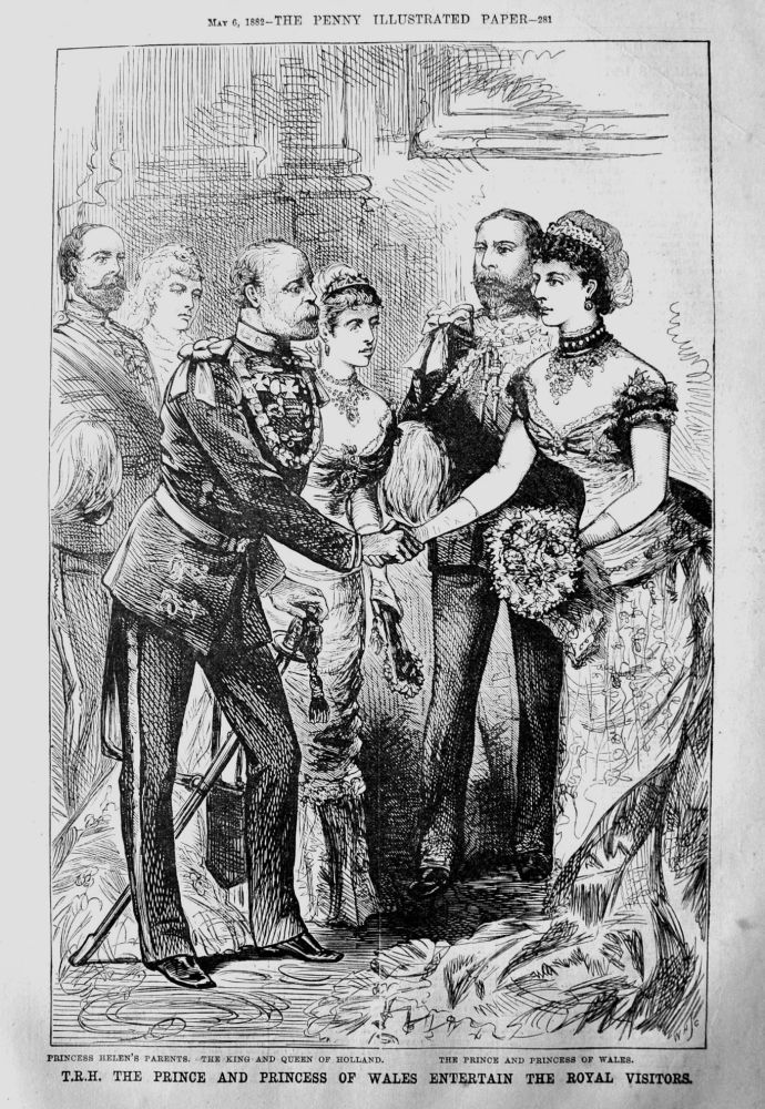 T.R.H. The Prince and Princess of Wales Entertain the Royal Visitors.  1882.