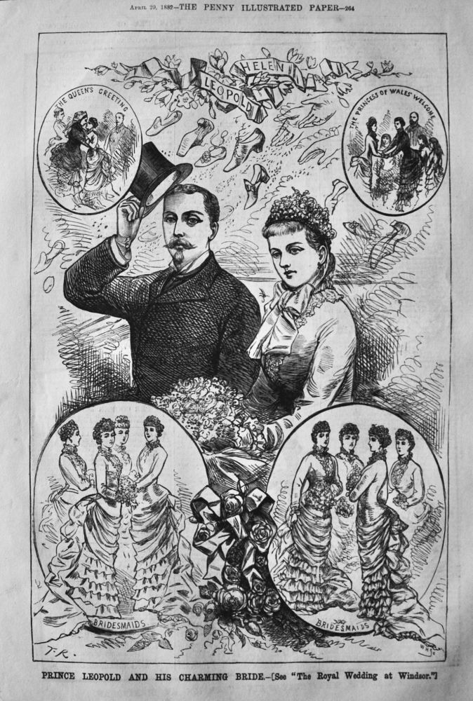 Prince Leopold and His Charming Bride.  1882.