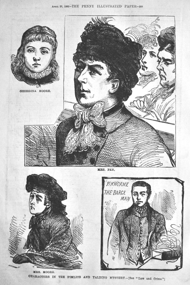 Characters in the Pimlico and Yalding Mystery.  1882.