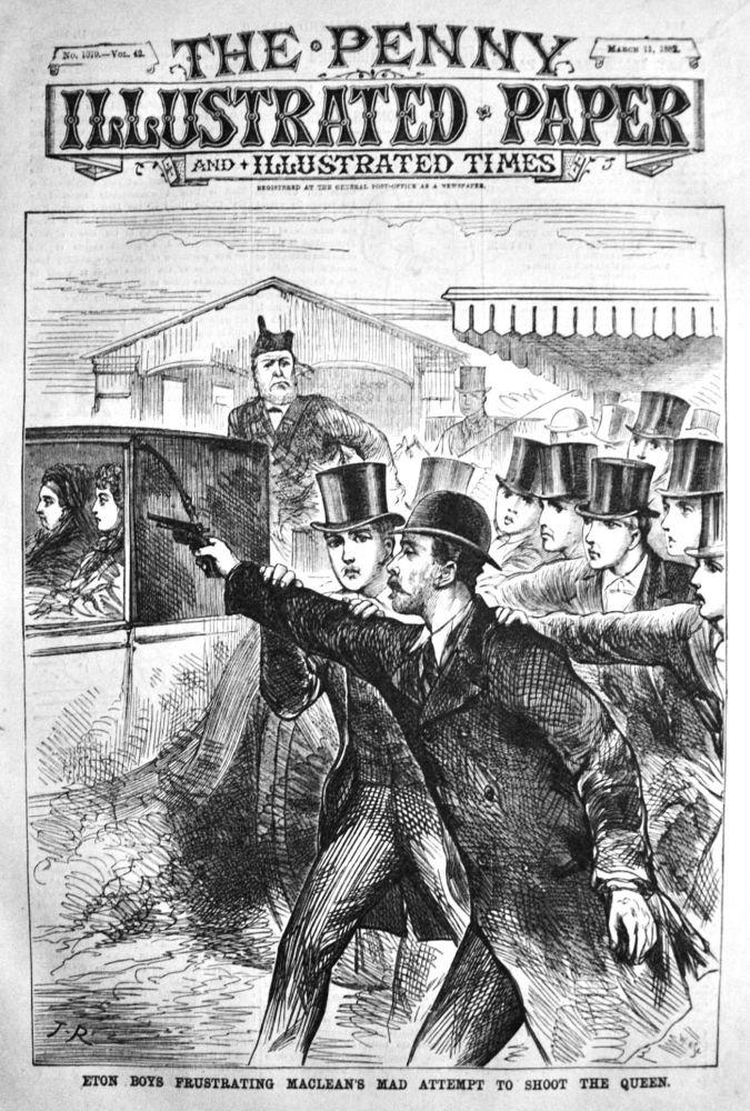 Eton Boys Frustrating Maclean's Mad Attempt to Shoot the Queen. 1882.
