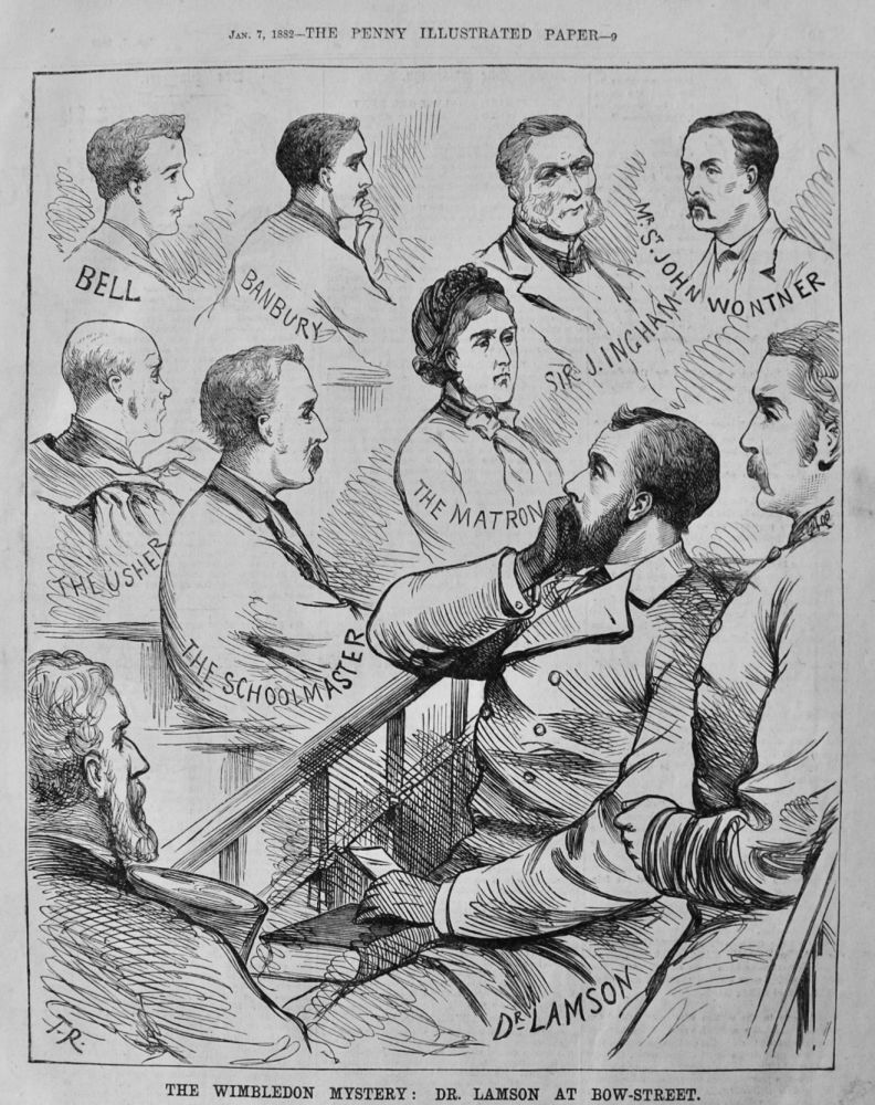 The Wimbledon Mystery :  Dr. Lamson at Bow-Street.  1882.