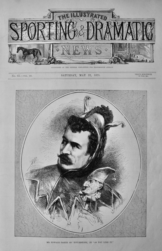 Mr. Edward Saker as 'Touchstone,' in "As You Like it."  1875.