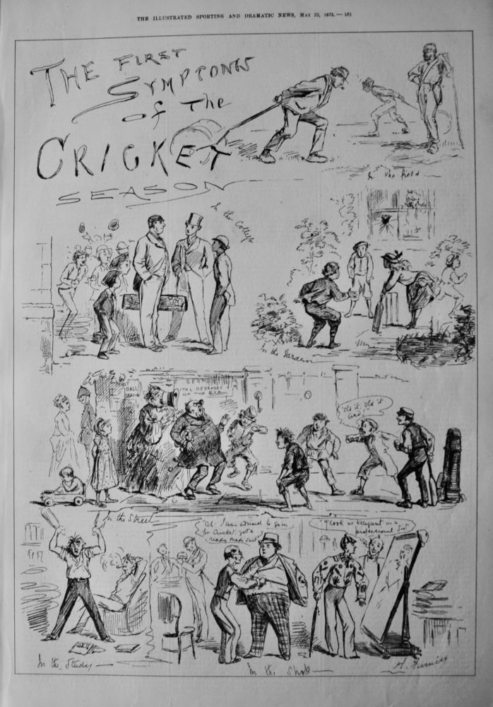 The First Symptoms of Cricket.  1875.