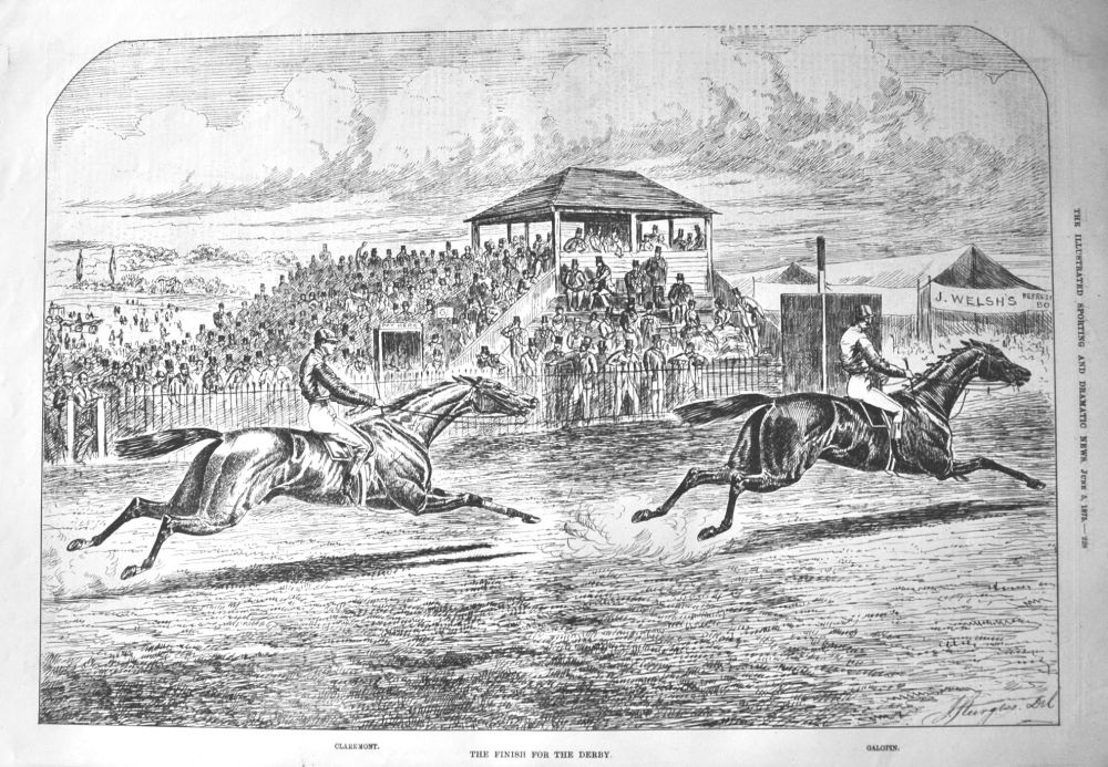 The Finish for the Derby.  1875.