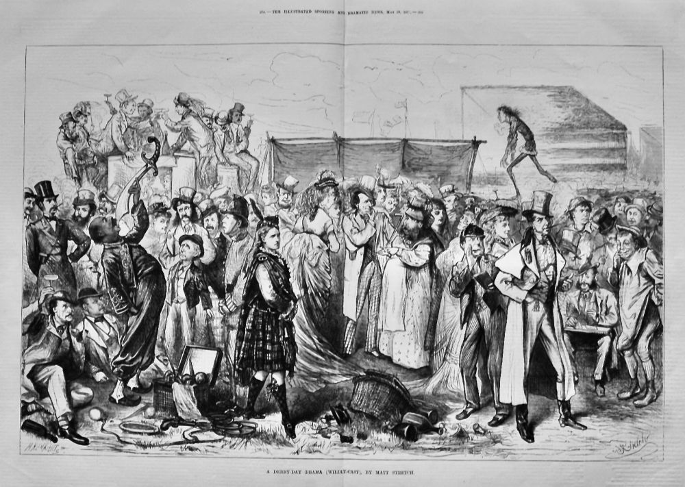 A Derby-Day Drama (Wildly-Cast), by Matt Stretch.  1875.