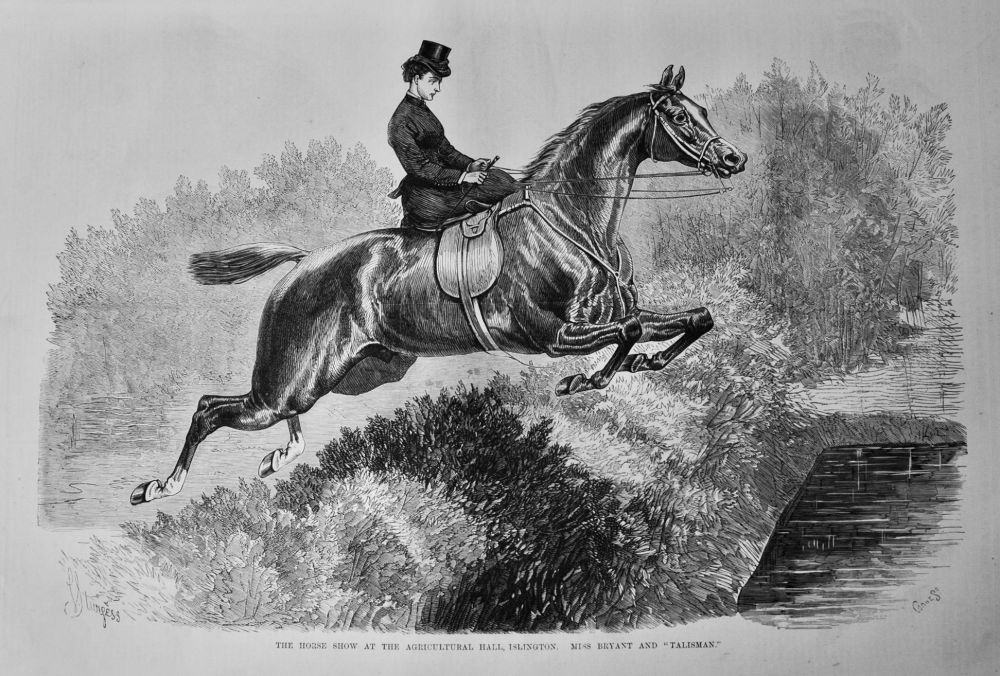 The Horse Show at the Agricultural Hall, Islington. Miss Bryant and 