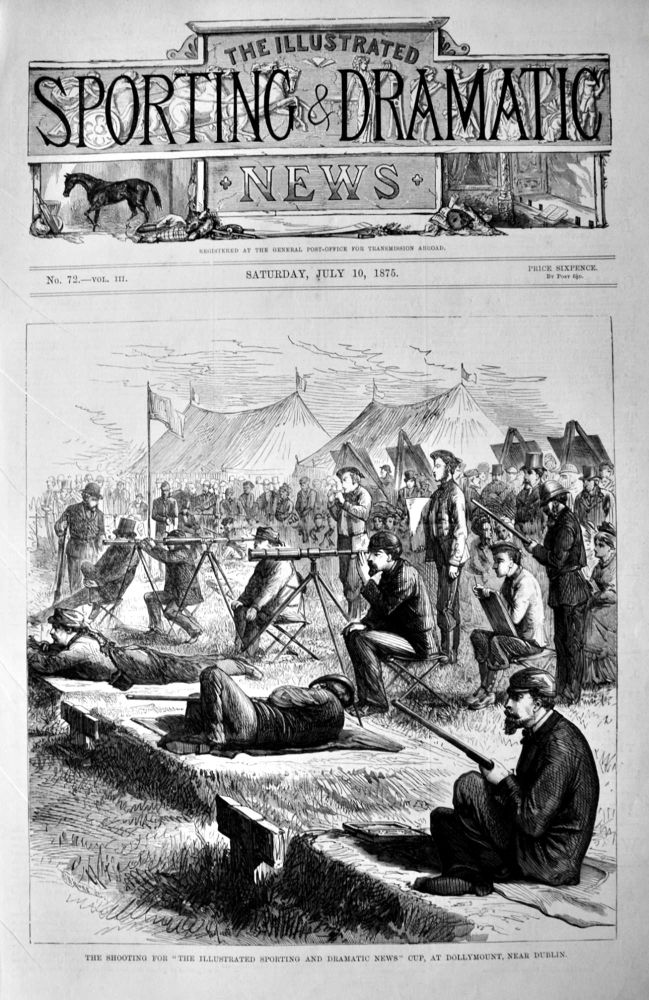 The Shooting for "The Illustrated Sporting and Dramatic News" Cup, at Dollymount, near Dublin.  1875.