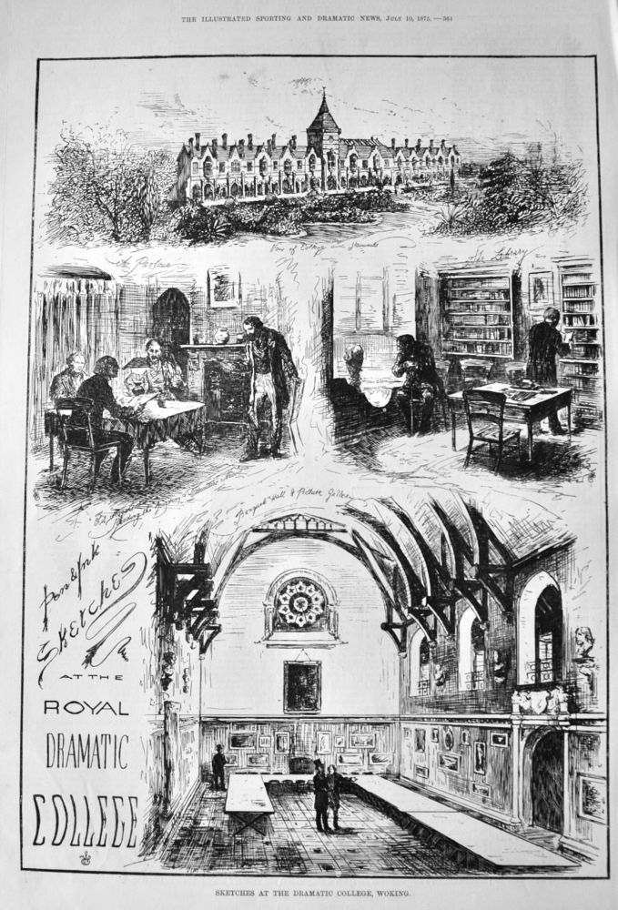 Sketches at the Dramatic College, Woking.  1875.