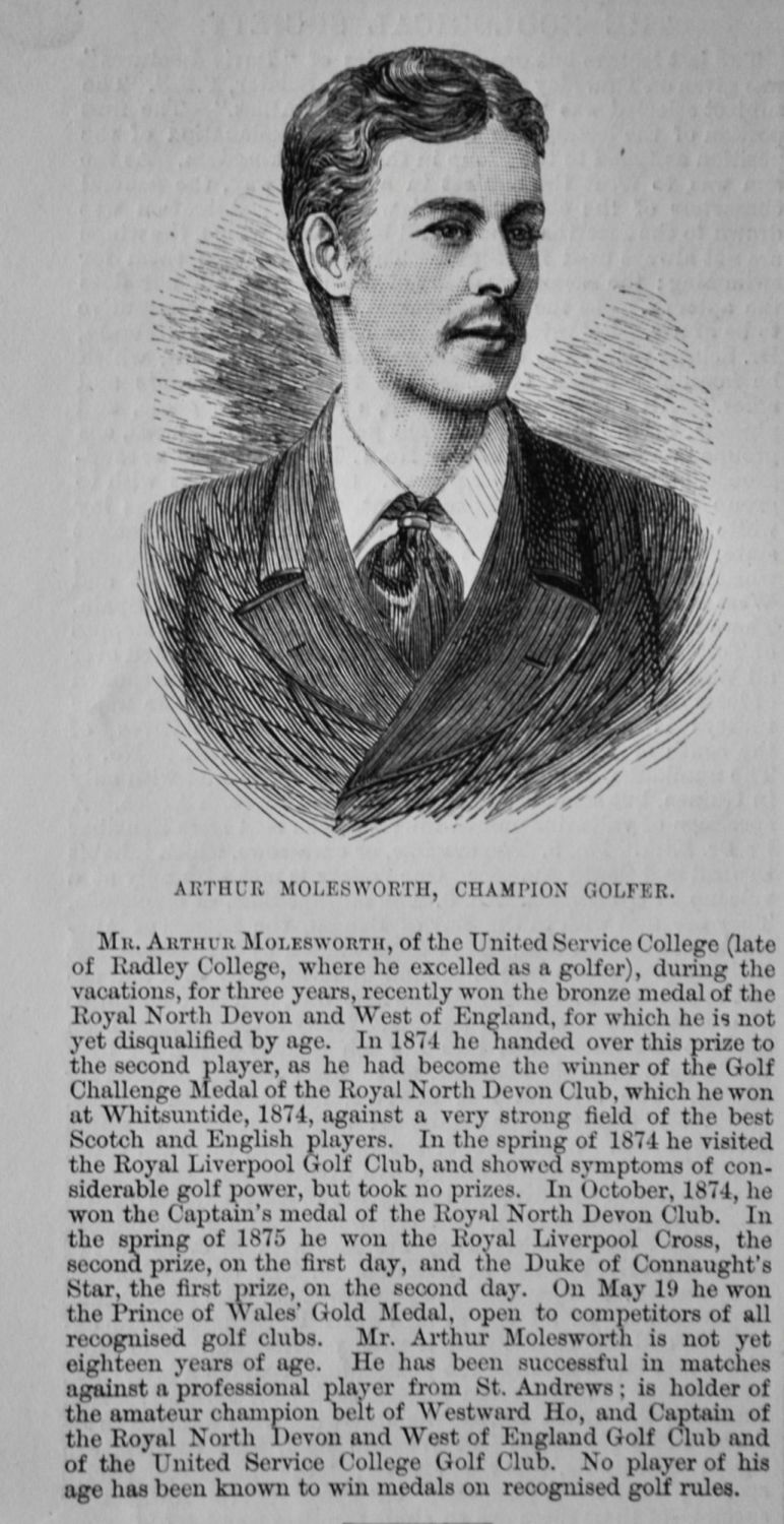 Arthur Molesworth, Champion Golfer.  1875.