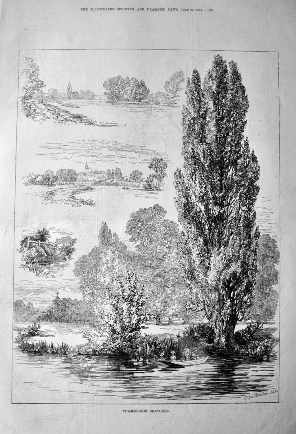 Thames-Side Sketches.  1875.