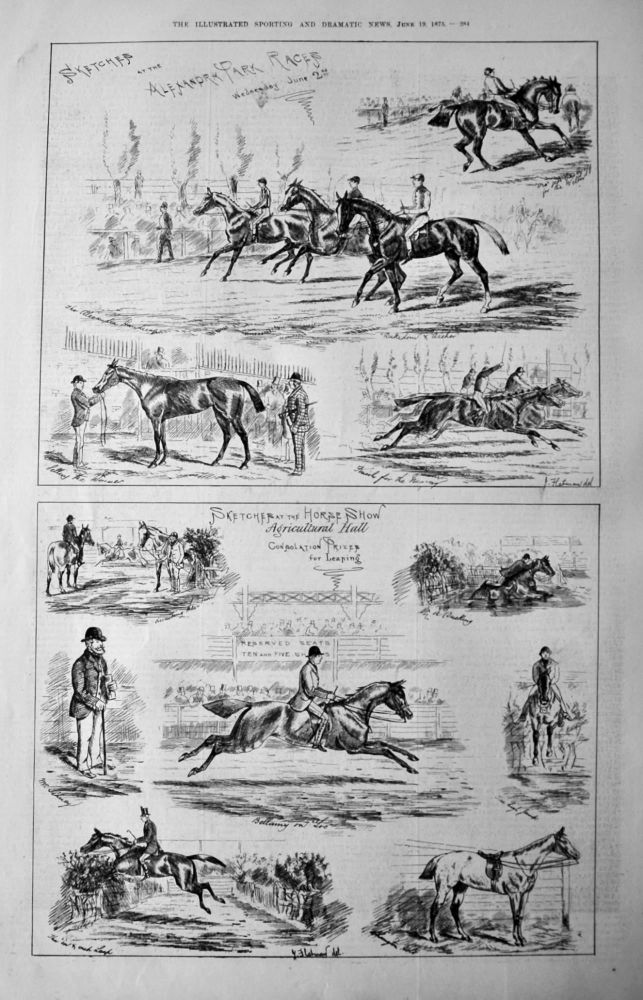 Alexander Park Races Wednesday June 2nd,  1875,