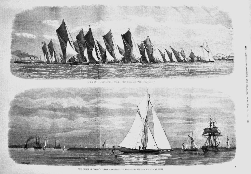 The Prince of Wales Challenge Cup Race.  1875.