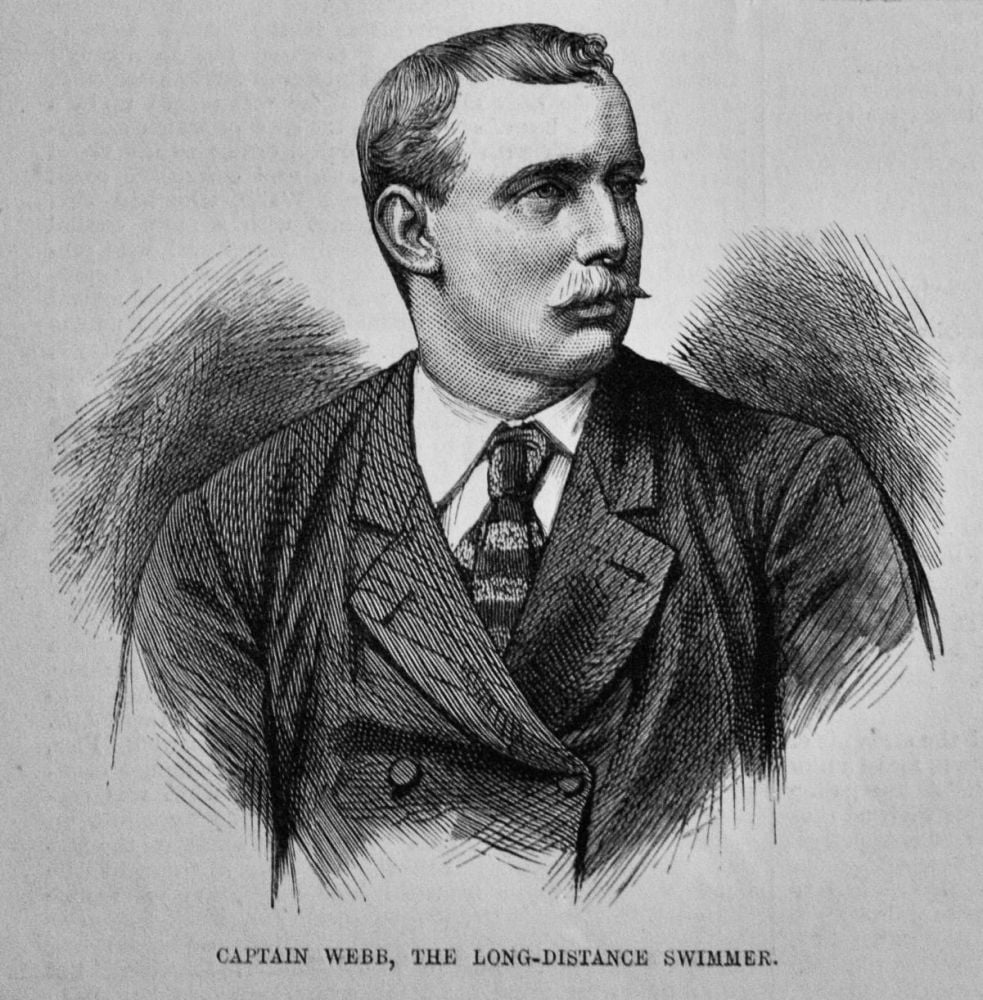 Captain Webb, The Long-Distance Swimmer.  1875.