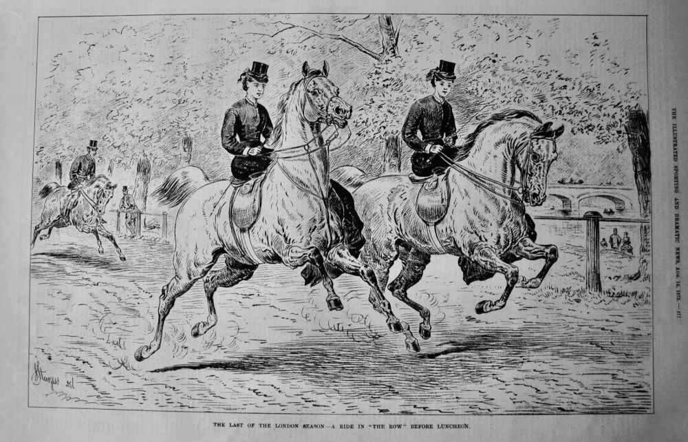 The Last of the London Season.- A Ride in "The Row" before Luncheon.  1875.