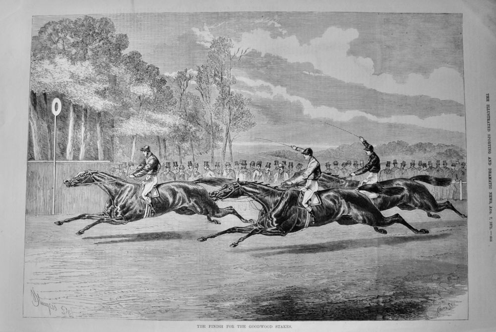 The Finish for the Goodwood Stakes.  1875.