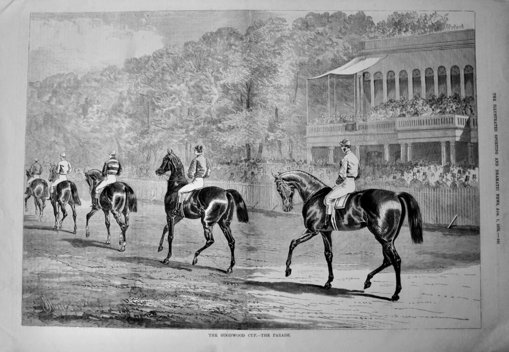 The Goodwood Cup.- The Parade.  1875.