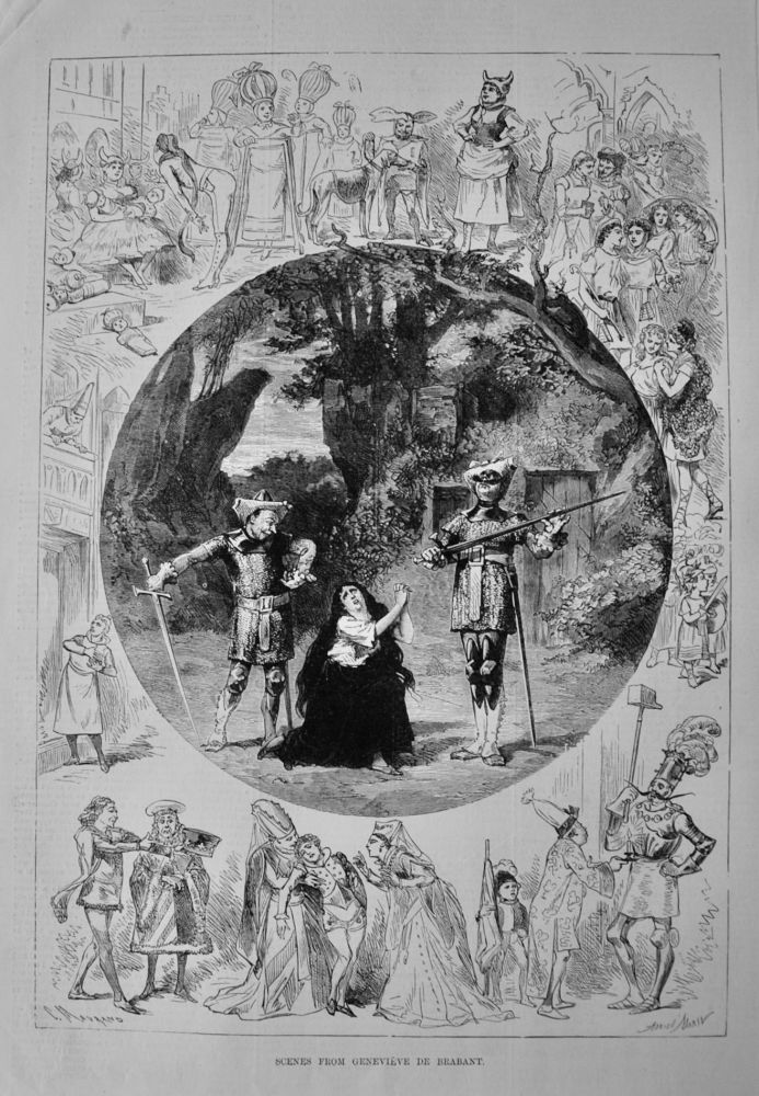 Scene from Genevieve De Brabant.  1875.