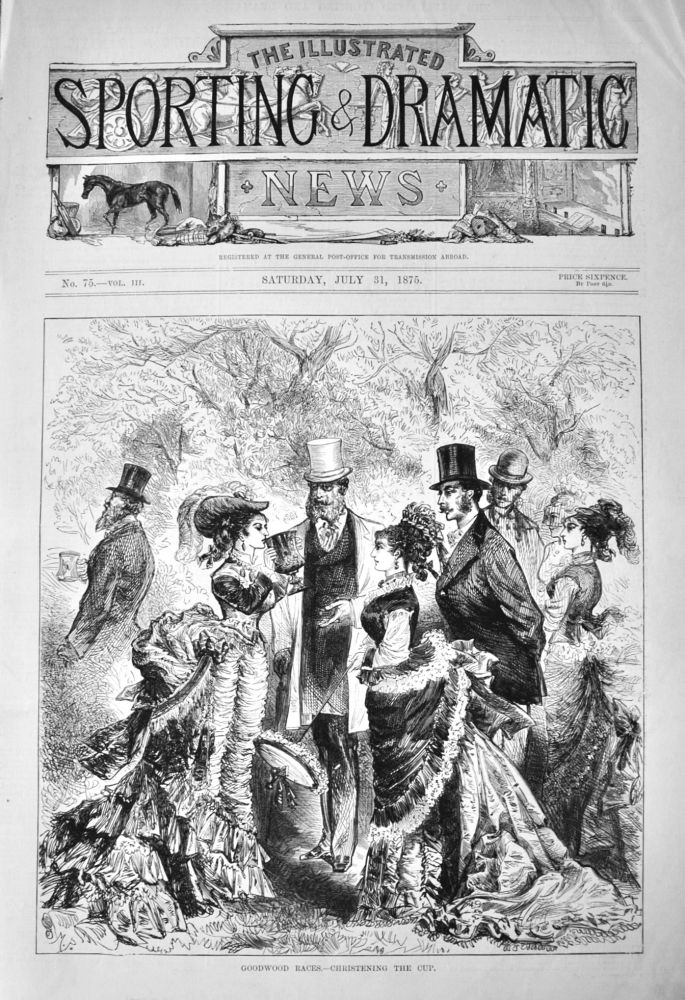 Goodwood Races,- Christening the Cup.  1875.