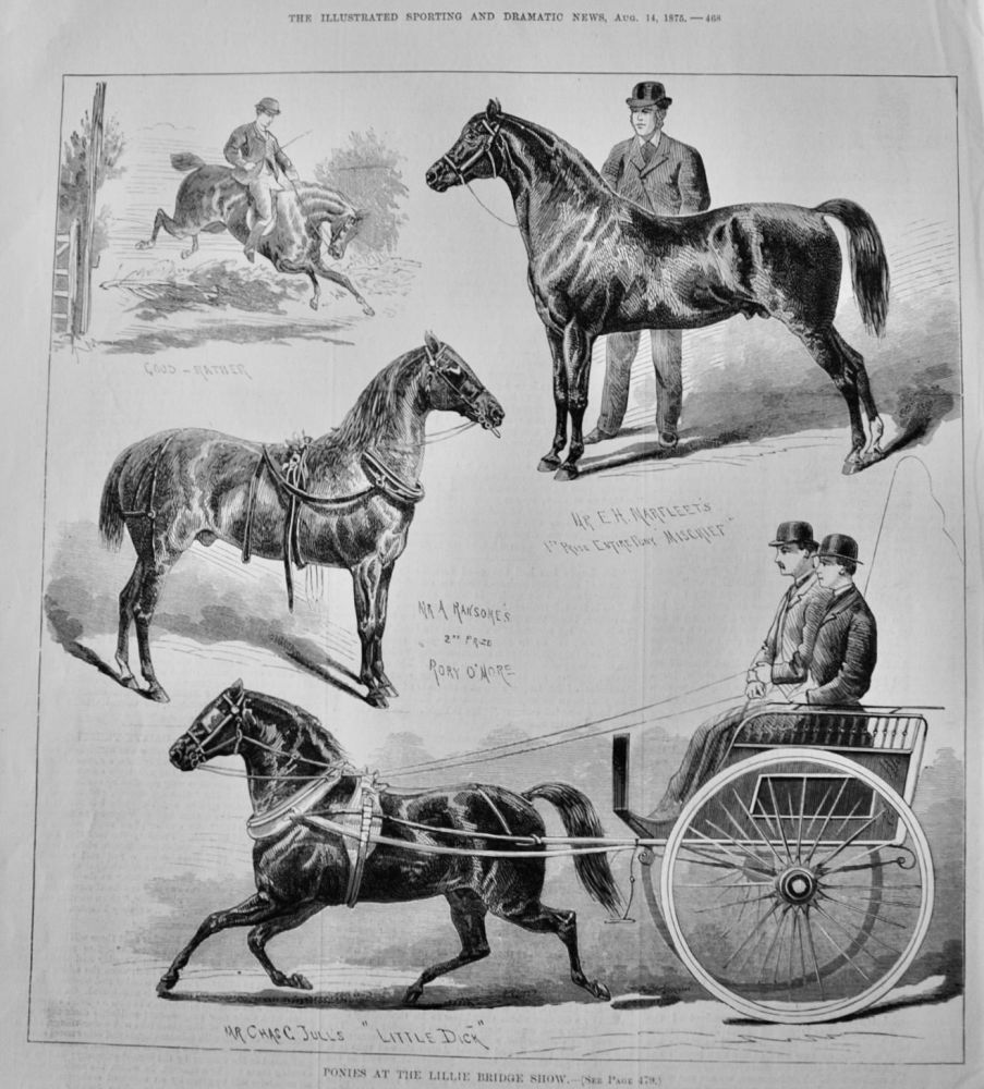 Ponies at the Lillie Bridge Show.  1875.