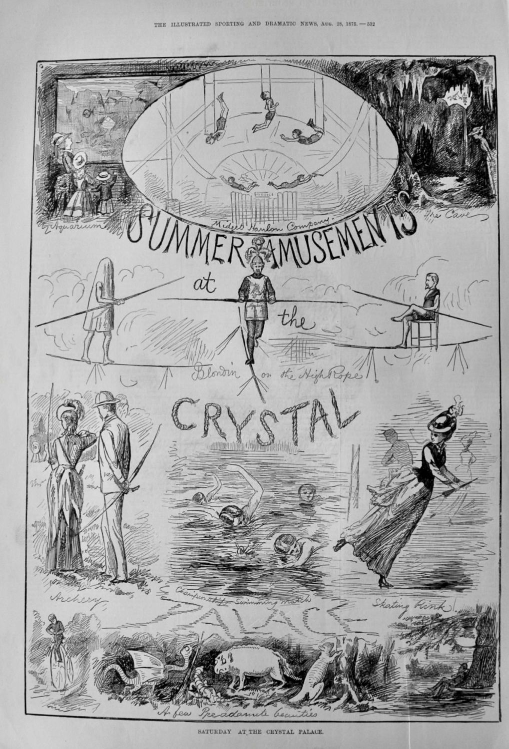 Summer Amusements at the Crystal Palace.  1875.