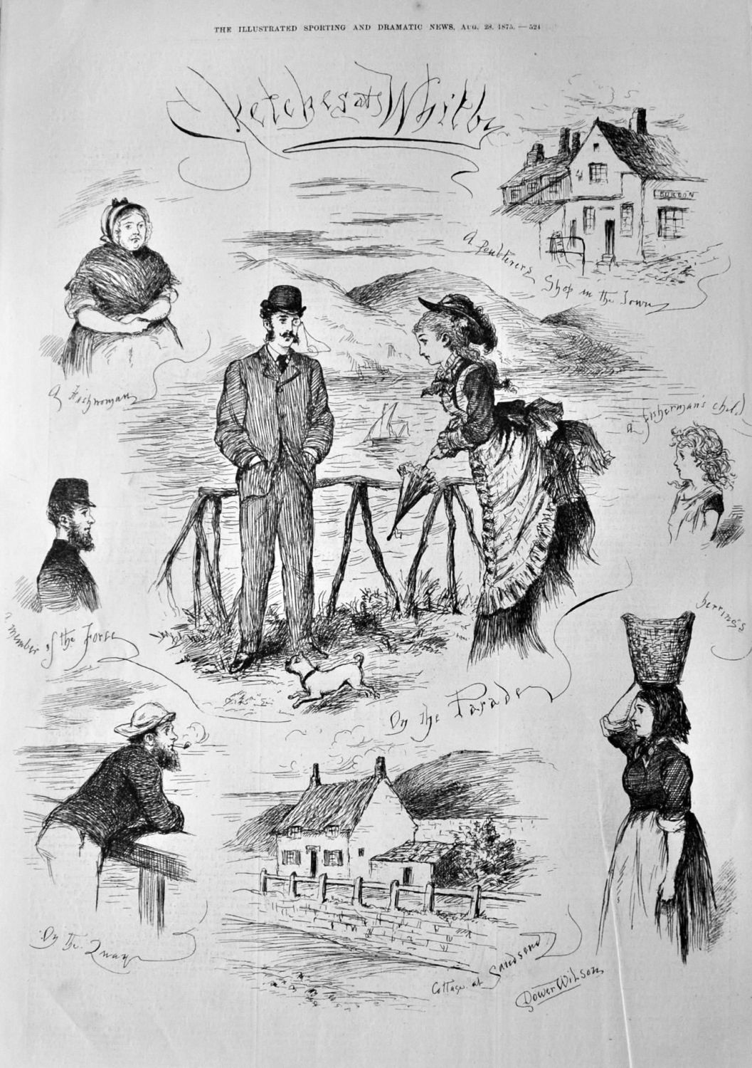 Sketches at Whitby and Scarborough.  1875.