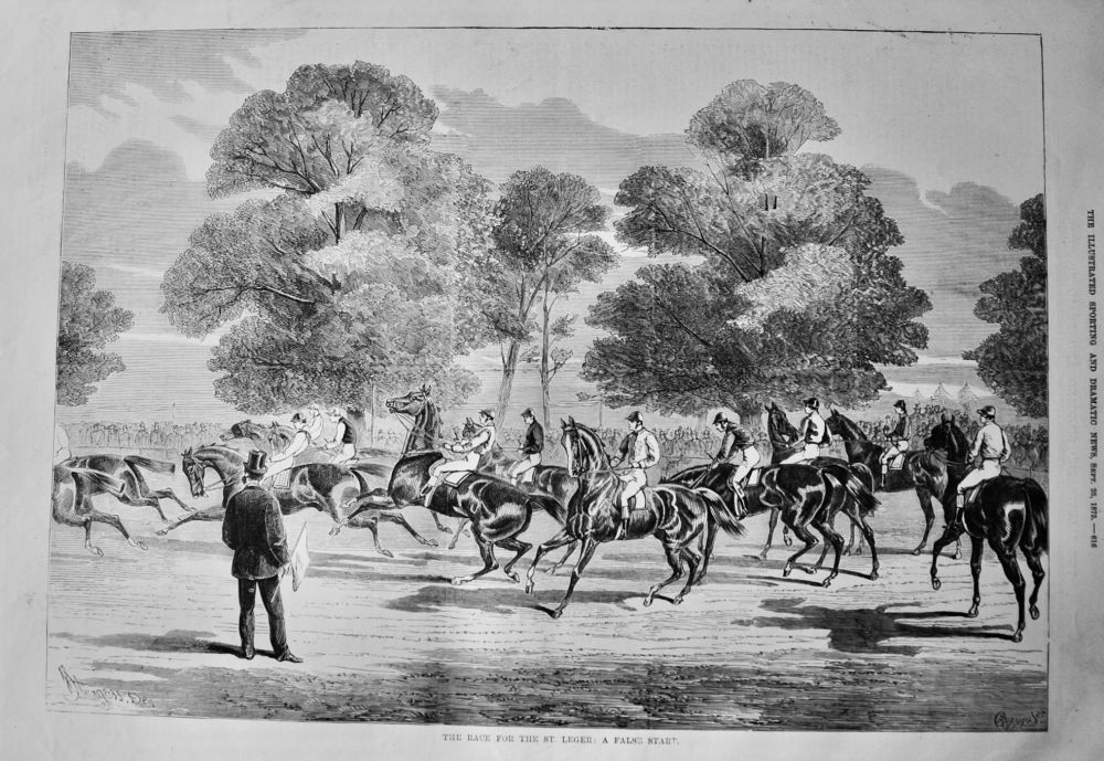 The Race for the St. Leger :  A False Start.  1875.