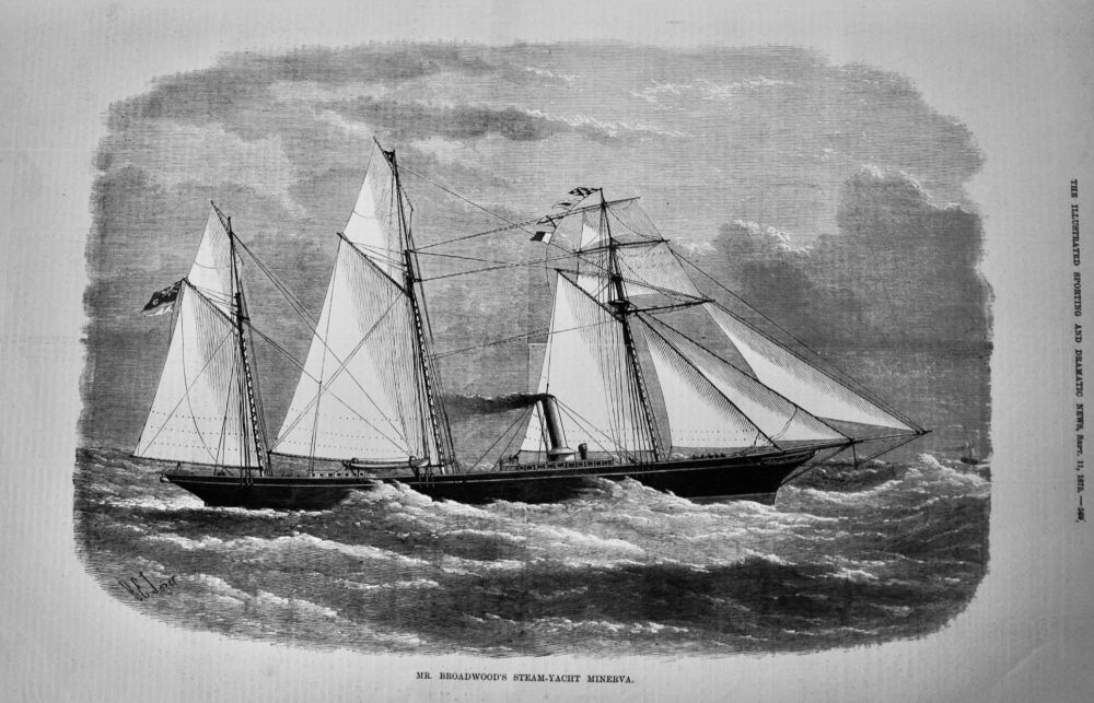 Mr. Broadwood's Steam-Yacht Minerva.  1875.