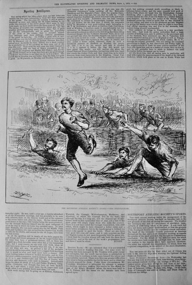 Southport Athletic Society's Sports.  1875.